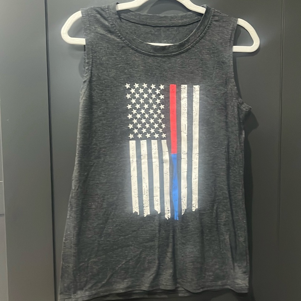 American flag tank top